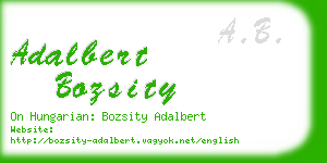 adalbert bozsity business card